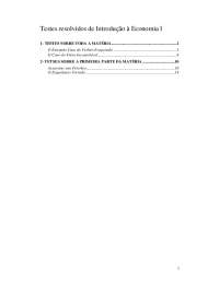 Testes resolvidos de Introdução à Economia I