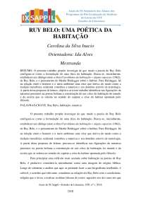 RUY BELO: UMA POÉTICA DA HABITAÇÃO