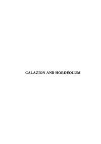 Calazion and Hordeolum