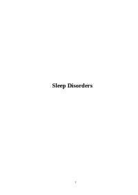 Sleep Disorders and Their Effects on Health