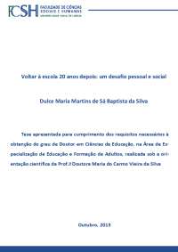 Voltar à escola 20 anos depois: um desafio pessoal e social ...