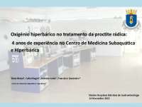 Oxigénio hiperbárico no tratamento da proctite rádica