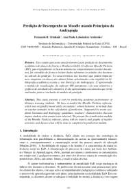 Prediç ˜ao de Desempenho no Moodle usando Princıpios da ...