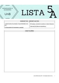 Lista de Exercícios 5A Introdução à Economia 1 ...