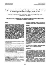 Angiossarcoma mamário após cirurgia conservadora do ...