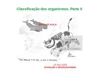 Classificação dos organismos. Parte II
