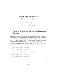 Teoria da Computação - Ficha de exercícios