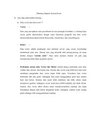 Planning Support System GIS