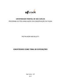ICNOFÓSSEIS COMO TEMA DE EXPOSIÇÕES