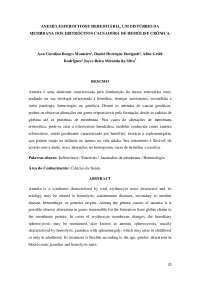 anemia esferocitose hereditária, um distúrbio da