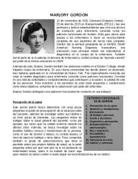 Biografía de Marjory Gordon