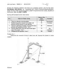 Mechanics Problem Set week 3