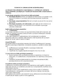 Psicologia Umanistica: Approfondimenti e Applicazioni - Prof. Vignati