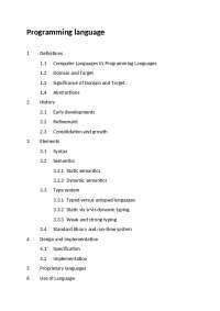 Programming language Introduction, Definition, Theory