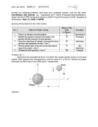 Mechanics Problem Set week 1