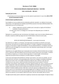 Prova Biologia da Conservação