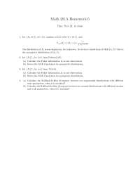 Math 281A Homework 6: Maximum Likelihood Estimation and Kullback-Leibler Divergence