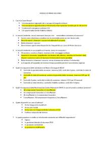 test di prova su nozioni base di primo soccorso