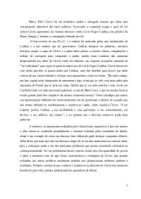 O Discurso de Cícero Contra Catilina