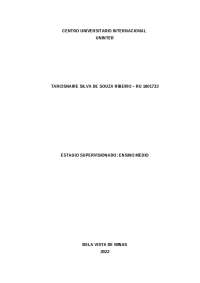Memorial Reflexivo de Estagio - Ensino Médio - UNINTER