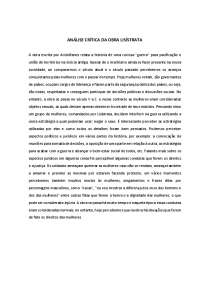 Análise Crítica da obra Lisístrata de Aristófanes