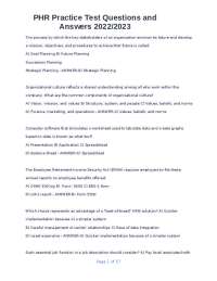 APHR Practice Test Questions and Answers 2022/2023 | Exams Nursing ...
