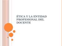 Etica y la identidad del profesional docente