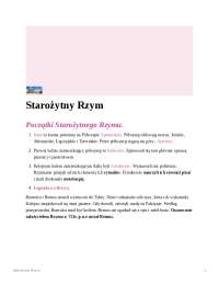 Starożytny Rzym - 1 liceum, zakres rozszerzony