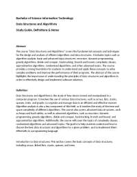 Data Structures and Algorithms | Study Guides, Projects, Research ...