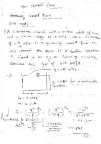 Open Channel Flow-Gradually Varied Flow and Hydraulic Jump Mathematical ...