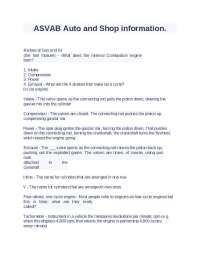 ASVAB Auto and Shop information