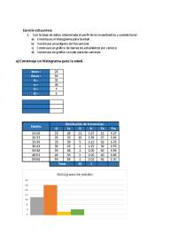 Ejercicio en excel resuelto ESTADISTICA