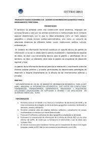 Propuesta técnica y económica de un SIG para el ordenamiento territorial - Prof. Paredes
