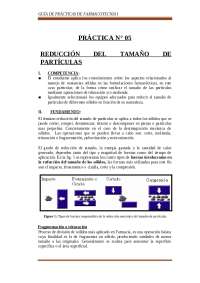 Reduccion del tamaño de particulas