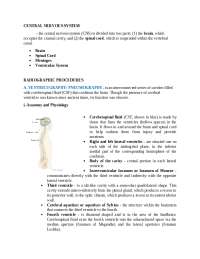 Central Nervous System: Anatomy, Physiology, and Diagnostic Procedures