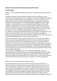 Riassunto Servizi sociali e misure di contrasto alla povertà di salmieri