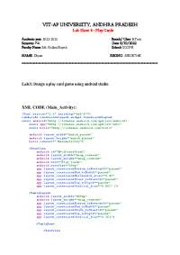 Mobile application development ( android studio)