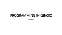Qbasic lecture notes