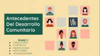 Antecedentes del desarrollo comunitario