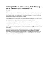 Critica portatile al Visual Design - Nel mondo contemporaneo il design