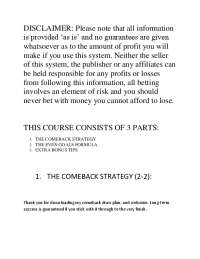 Satvik betting course