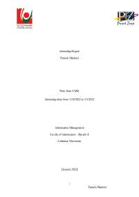 Internship Report 2023