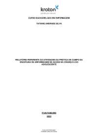 Portfólio saúde da criança e do adolescente