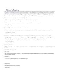 Network Routing Commands