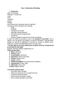 Introducción al marketing temas 1 y 2 | Apuntes de Marketing | Docsity