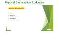 Physical Examination Abdomen