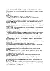 PSICOLOGIA DEI PROCESSI MOTIVAZIONALI E DECISIONALI, PANIERE COMPLETO