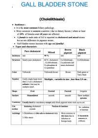 GALL BLADDER STONE notes