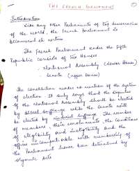 notes on french parliament