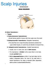 Scalp Injuries important notes